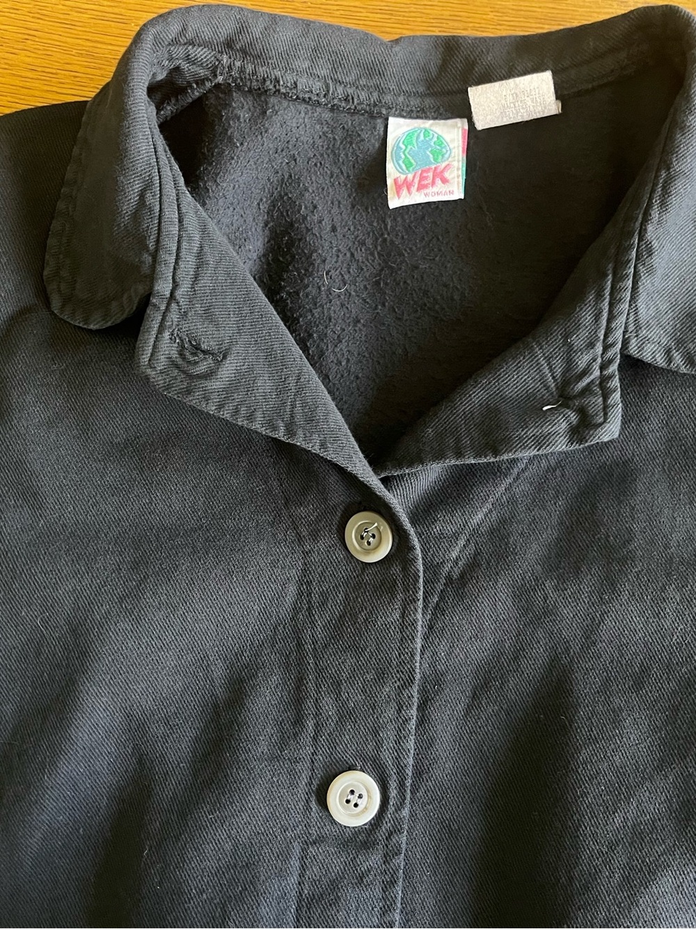 Vintage 1980’s WEK Black Button-Down 100% Cotton Chore Coat. Rare find!! - Picture 13 of 13